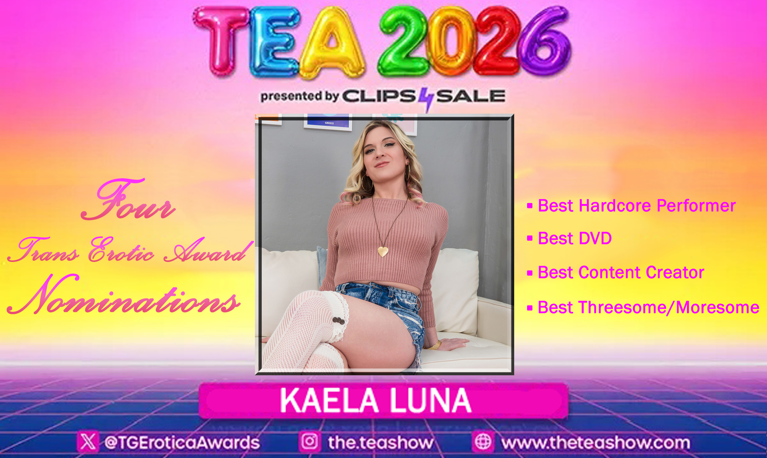 Kaela Luna Receives Multiple TEA Award Nominations