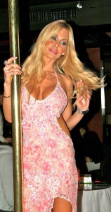 Shauna Sand Lamas on the pole at Rick's Cabaret NYC